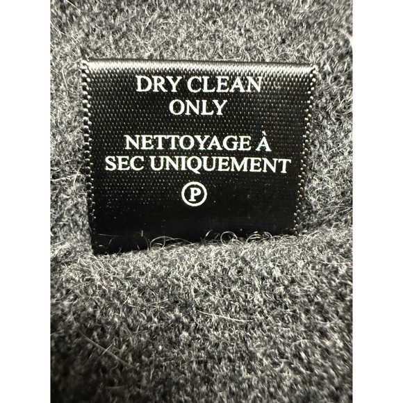 NWT Qi Cashmere Sweater Women Small Gray Blue Trim V Neck 100% Cashmere Pullover - Picture 15 of 16